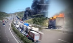 İstanbul'da TIR yangını trafiği kilitledi!