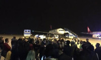 Trabzon'da uçakta gerginlik