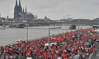 Köln'deki demokrasi mitinginden kareler
