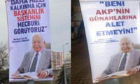 Kayseri'de Erbakan afişleriyle evet- hayır yarışı