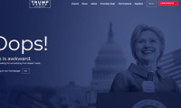 Trump'ın internet sitesi hata verince Clinton'un fotoğrafı çıkıyor