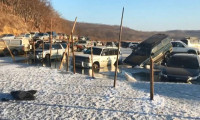 Buz kırıldı, 30 araç suya battı