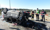 Şile yolunda otomobil iş makinesine çarptı: 1 ölü, 2 yaralı
