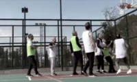 İşte Cumhurbaşkanı Erdoğan'ın basketbol oynarken görüntüleri
