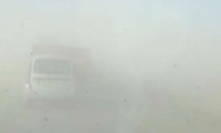  Konya'da kum fırtınası; sürücüler zor anlar yaşadı  