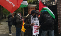 İsrail'in Londra Büyükelçiliği rezidansı önünde protesto