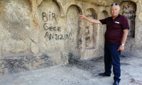 Asırlık Bizans manastırı sprey boya ile tahrip edildi