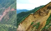 Hindistan'da toprak kayması: Yol çöktü