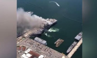 Savaş gemisindeki yangın sabotaj mı?