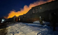 Kazakistan'da yangın: 150 koyun telef oldu