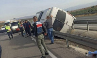 Taraftarları taşıyan minibüs devrildi: 1 kişi öldü, 9 kişi yaralandı