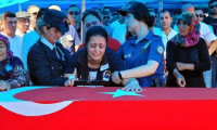 Kazada şehit olan polis, Çanakkale'de toprağa verildi