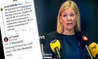 İsveç Başbakanı'nın kutlama mesajı yanlış adrese gitti