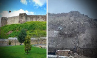 7.4'lük depremde tarihi kalenin büyük bir kısmı yıkıldı!
