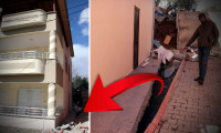 Deprem binanın yönünü değiştirdi!