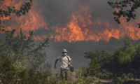Komşuda orman yangını: Alevler yerleşim birimlerine ulaştı