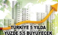 Türkiye 5 yılda %5.5 büyüyecek