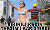 Taksim'de bikinili eylem