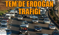 TEM'de Erdoğan trafiği