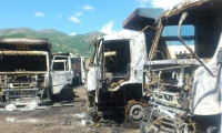 Bingöl'de teröristler kamyon yaktı