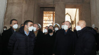 Erdoğan, Divanhane Binası'nda incelemelerde bulundu