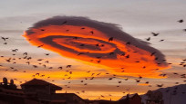 Bursa’da gökyüzünde şaşırtan görüntü