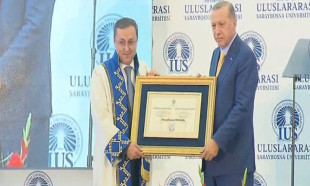 Erdoğan'a fahri doktora ünvanı verildi