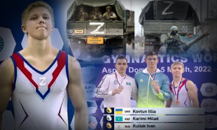 Skandal hareket: Rus sporcu Ukraynalı rakibiyle omuz omuzayken...