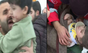 Kahramanmaraş'ta 2 küçük çocuk böyle kurtarıldı