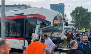 Samsun'da korkunç kaza: İki tramvay çarpıştı