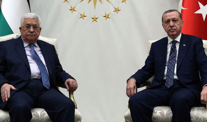 Cumhurbaşkanı Erdoğan Mahmud Abbas ile görüştü
