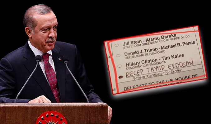 ABD seçimlerinde Erdoğan'a oy çıktı