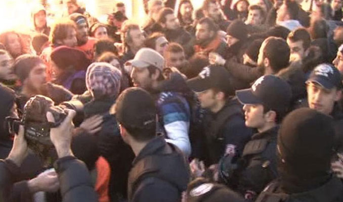 Ankara eylemine polis müdahalesi