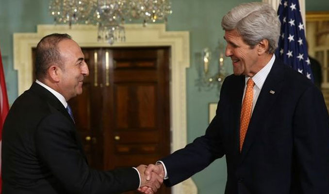Çavuşoğlu ABD'li mevkidaşı Kerry ile görüştü