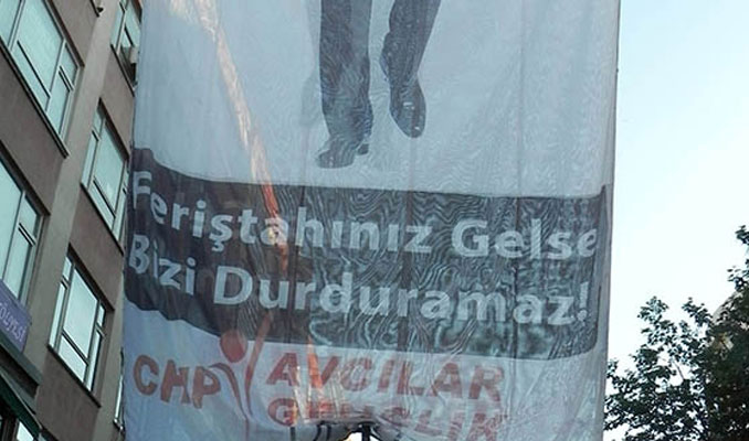Kılıçdaroğlu'nun sözü 20 metrelik afiş oldu