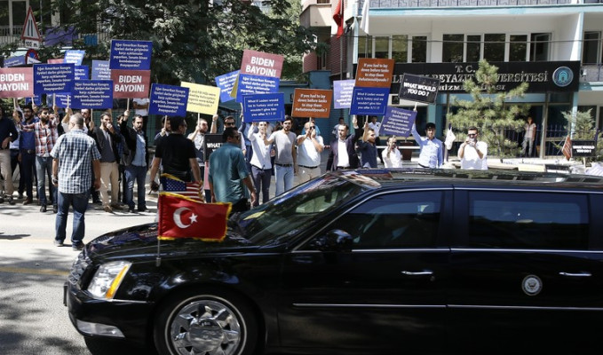 Ankara'da Biden protestosu