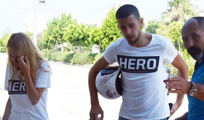 Hero tişörtü giyen çifte gözaltı