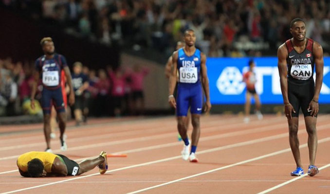 Bolt son yarışında sakatlandı