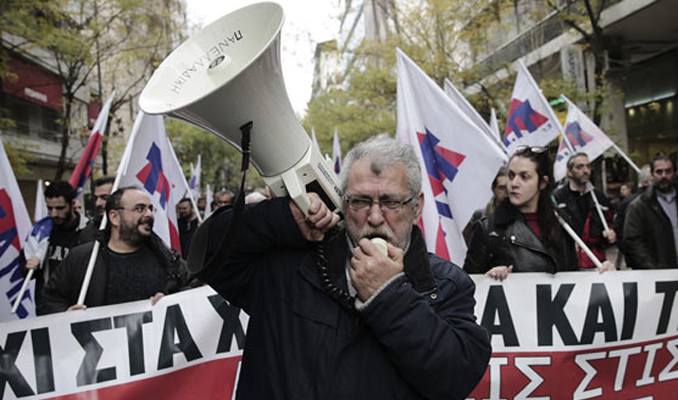Yunanistan'da basın emekçileri grev yaptı