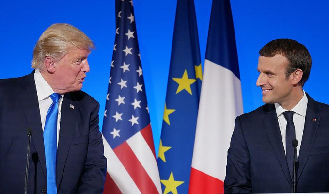 Macron ve Trump Suriye'yi görüştü