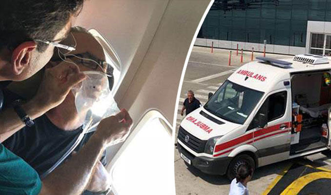 Uçakta yolcu kalp krizi geçirdi