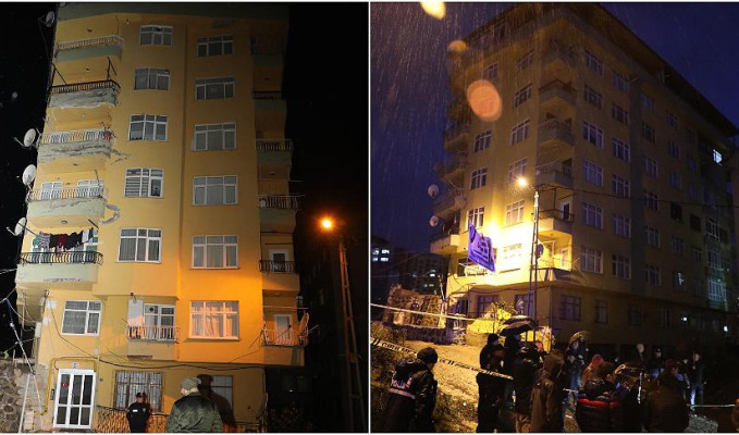 Rize'de yıkılma tehlikesi olan 8 kaltı bina tahliye edildi