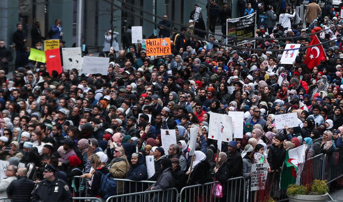 New York'ta İslamofobi'ye karşı birlik protestosu
