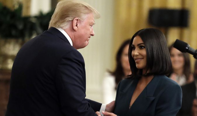 Trump'tan Kim Kardashian'a destek