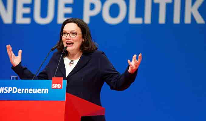 SPD lideri Nahles’in istifası Alman basınında manşetlerde