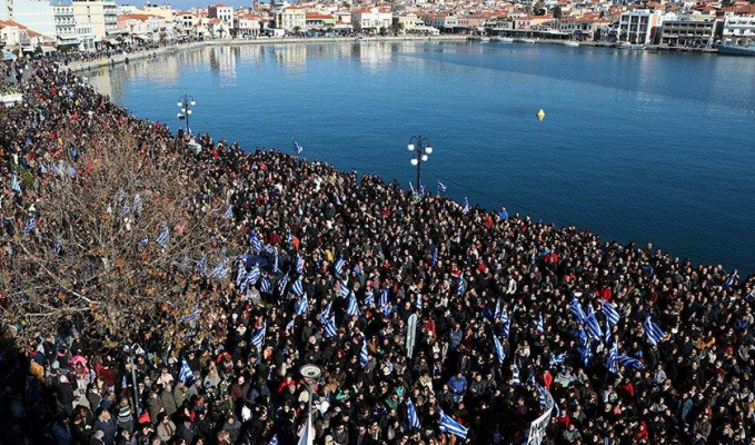 Yunanistan'da göçmen krizi: Hükümete büyük protesto