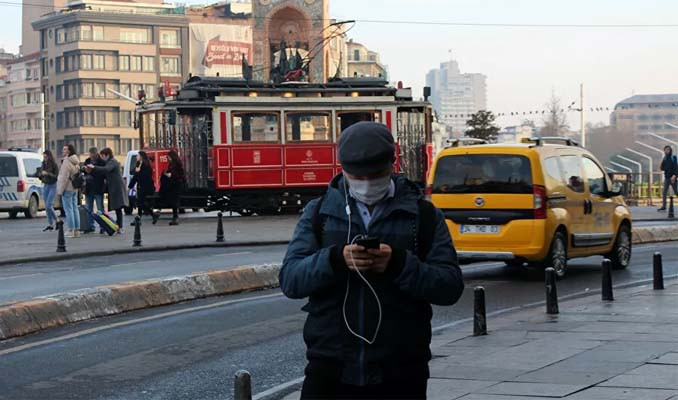 Taksim'de drone'lu denetim