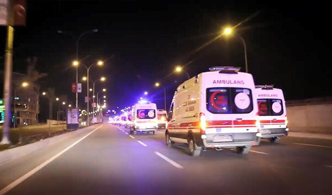 Siren çalan 38 ambulans şoförüne soruşturma