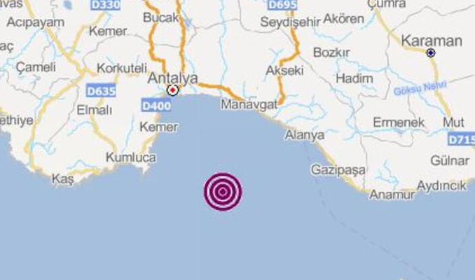 Antalya'da 5.2 şiddetinde deprem