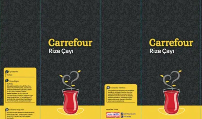 Carrefour markalı çaylarda boya çıktı